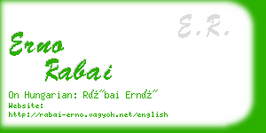 erno rabai business card